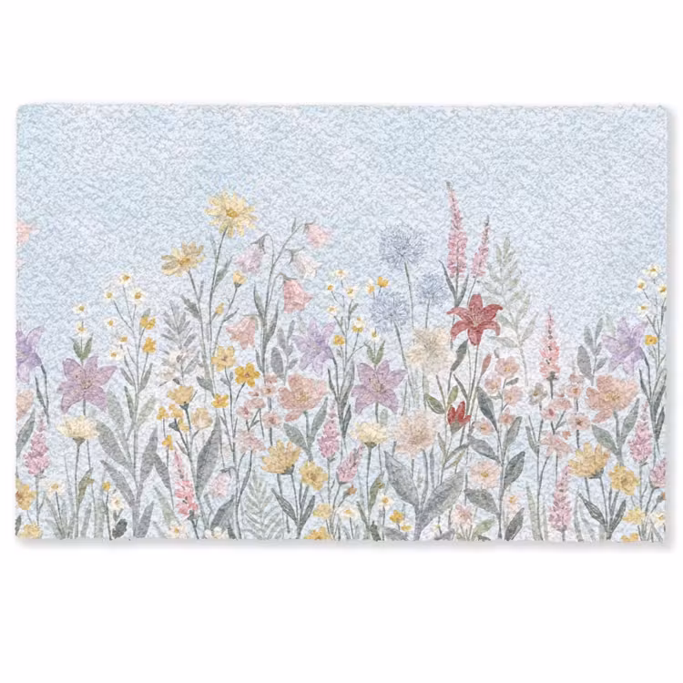 Weidebloemen - Illustratie - Kleurrijk Deurmat klein -zkaufland3d