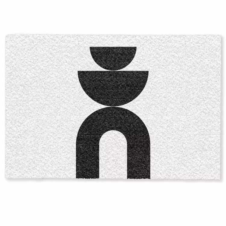Doormat - Minimalist - Art - White - Minimalistisch - Kunst - Wit Deurmat klein