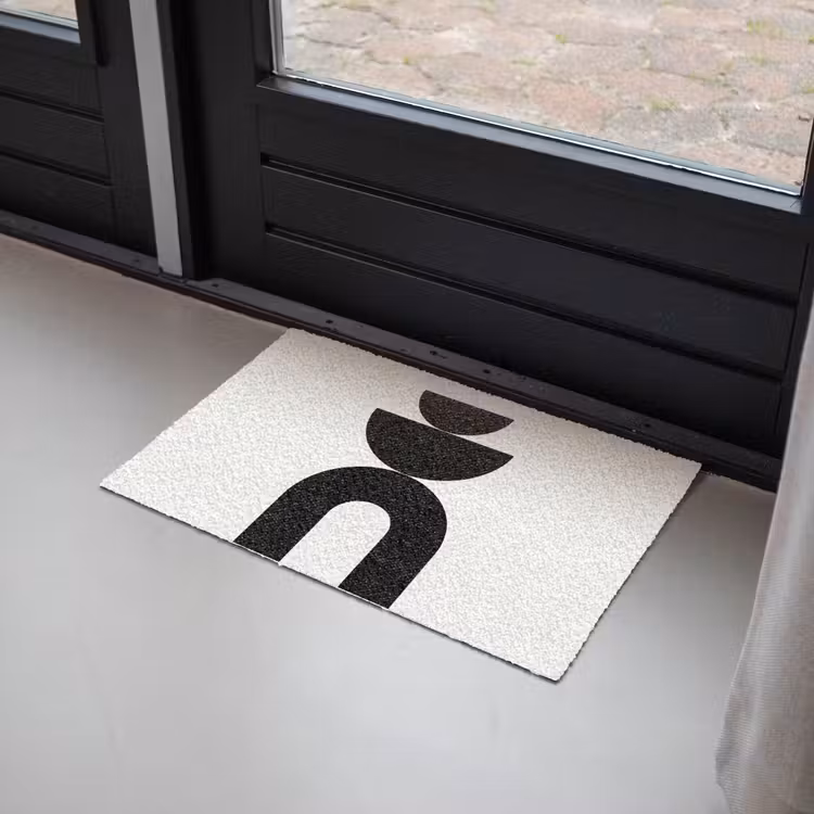 Doormat - Minimalist - Art - White - Minimalistisch - Kunst - Wit Deurmat klein