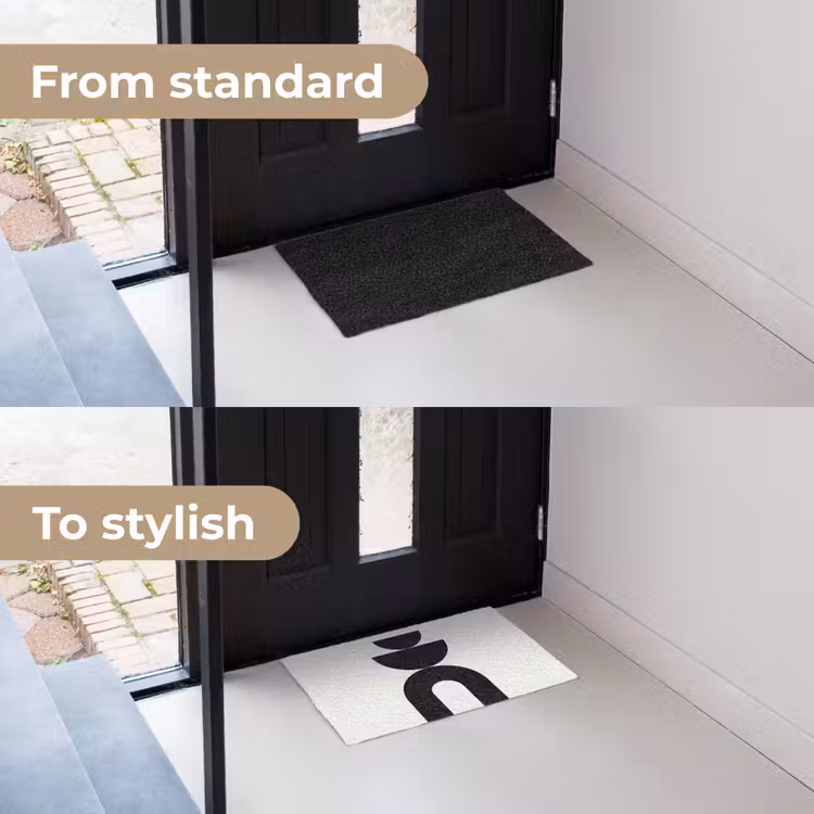 Doormat - Minimalist - Art - White - Minimalistisch - Kunst - Wit Deurmat klein