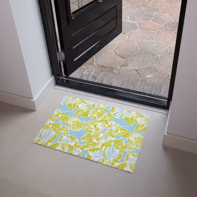 Modern - Bloemen - Groen Deurmat klein 898 -sfeer5