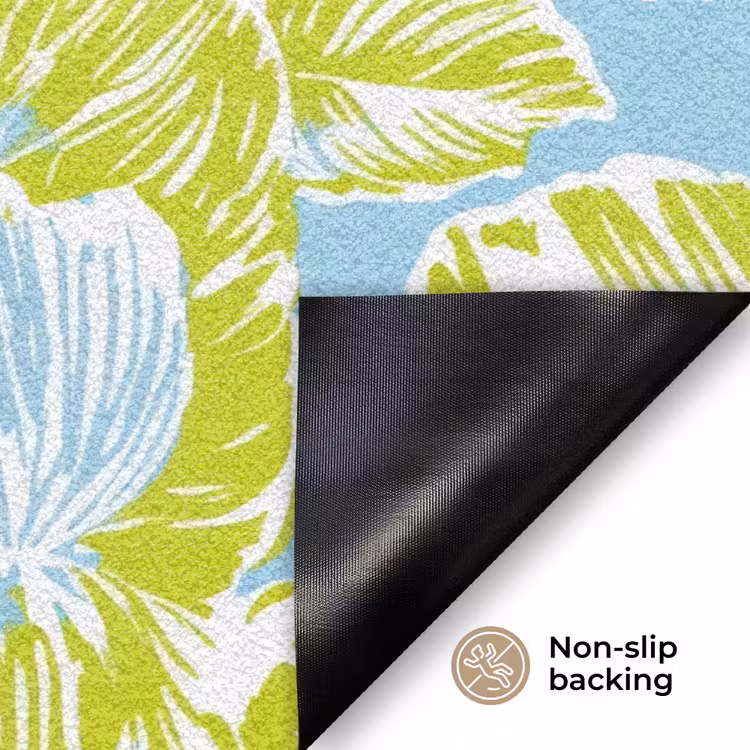 Modern - Bloemen - Groen Deurmat klein 898 -antislip_EN