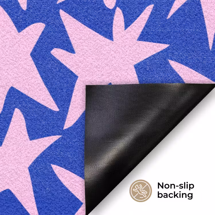 Modern - Sterren - Blauw Deurmat klein 898 -antislip_EN