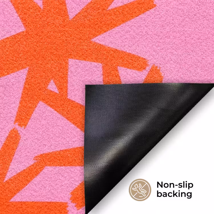 Modern - Sterren - Roze Deurmat klein 898 -antislip_EN