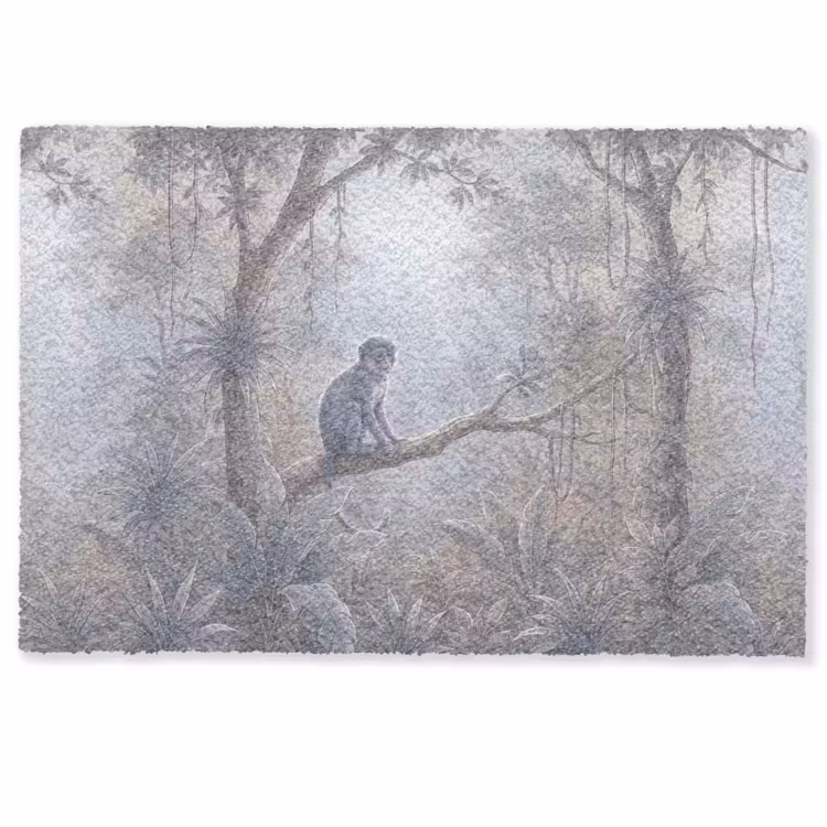 Aap - Boom - Jungle - Natuur - Grijs Deurmat klein -zkaufland3d