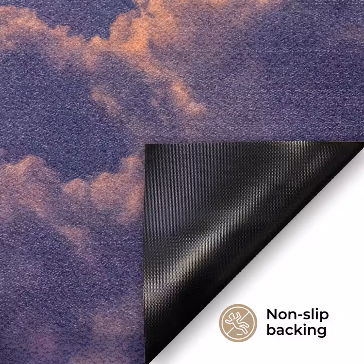 Maan - Wolken - Nacht - Oranje Deurmat klein -antislip_EN
