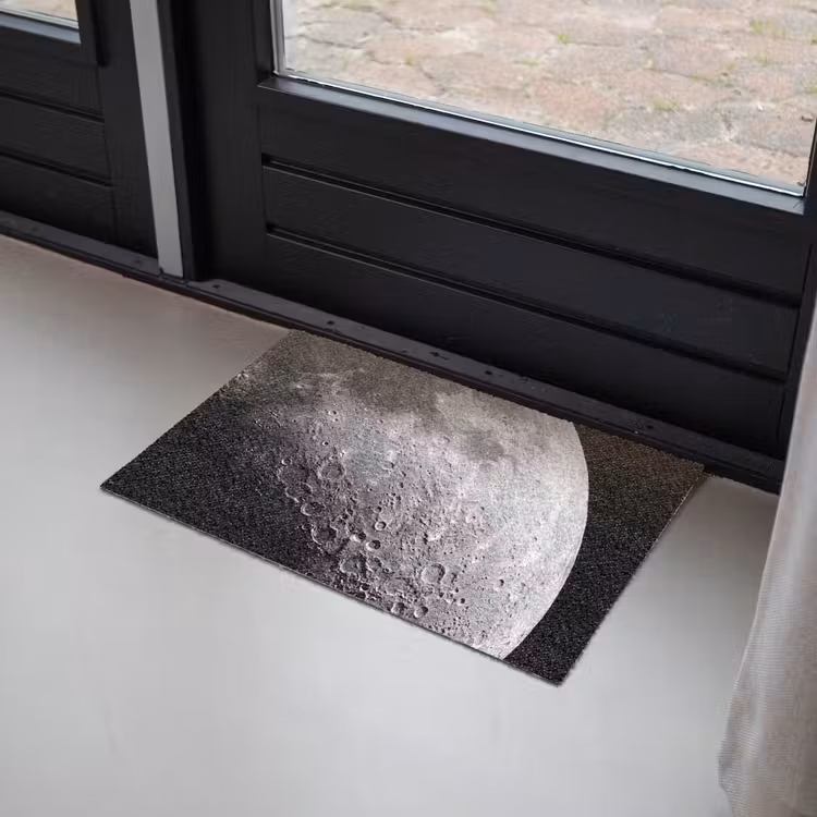 Doormat - Moon - Craters - Space - Maan - Kraters - Ruimte Deurmat klein