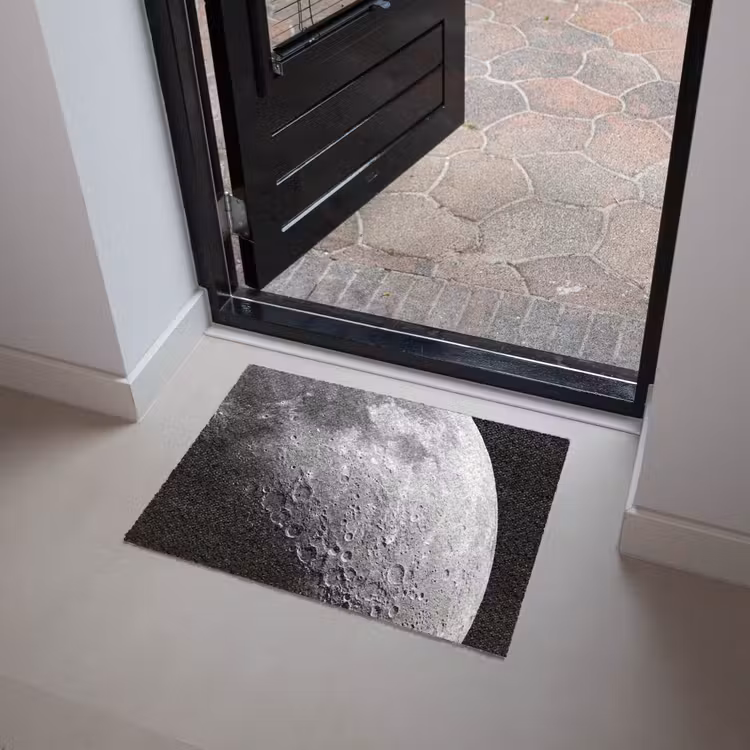 Doormat - Moon - Craters - Space - Maan - Kraters - Ruimte Deurmat klein