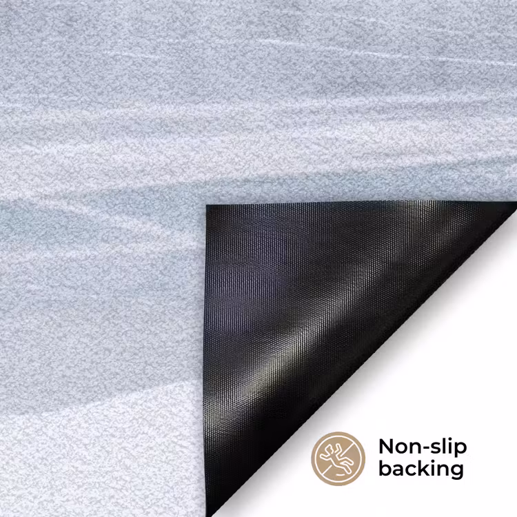 Meer - Dennen - IJs - Winter - Rustgevend Deurmat klein -antislip_EN