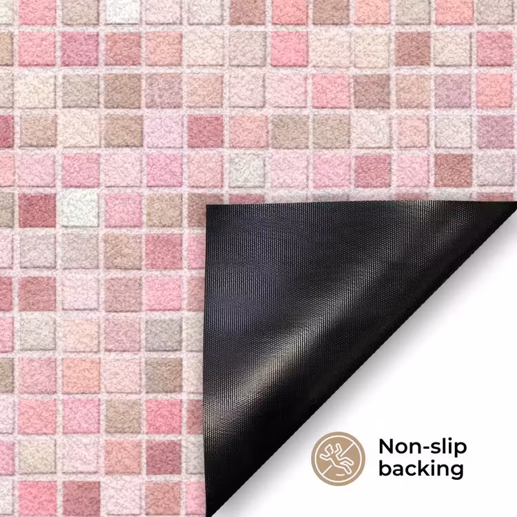 Mozaïek - Patroon - Roze Deurmat klein 898 -antislip_EN