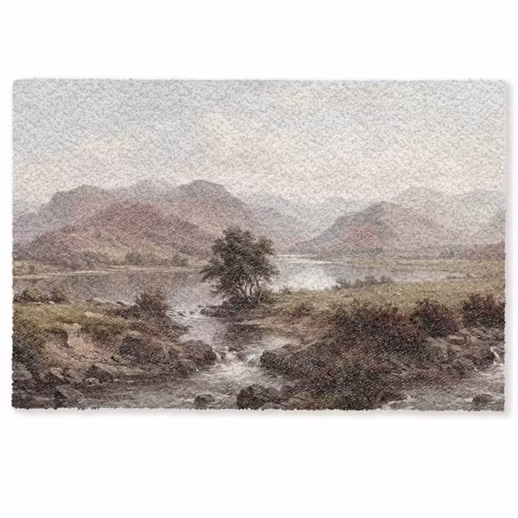 Berglandschap - Meer - Bergen - Vallei - Klassiek Deurmat klein -zkaufland3d