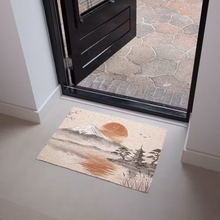 Bergtop - Meer - Bloesem Deurmat klein -sfeer5