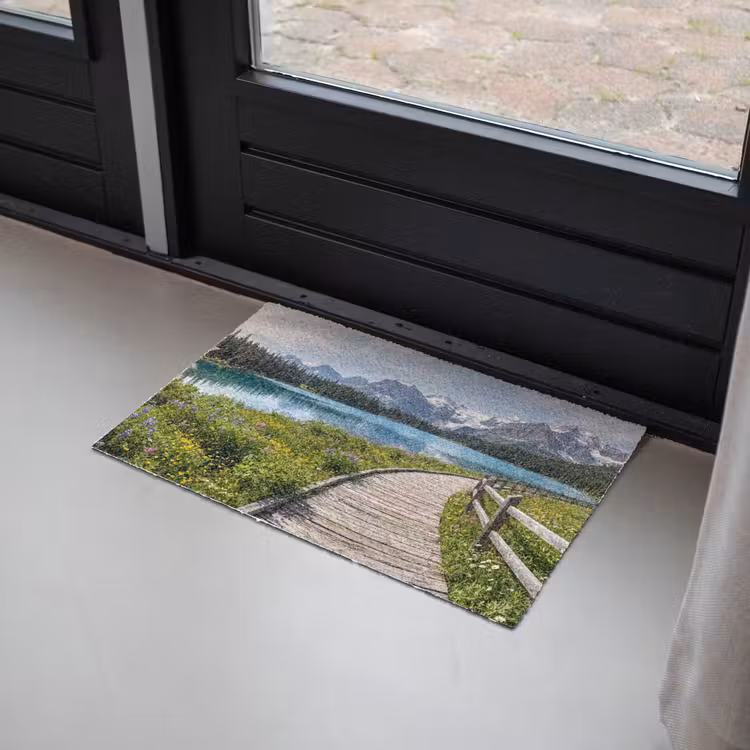 Bergen - Meer - Landschap - Blauw Deurmat klein -sfeer2
