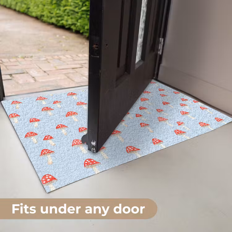 Paddenstoel -Sprookje - Blauw Deurmat klein 898 -USP_EN