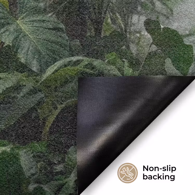 Natuur - Jungle - Mist - Tropisch - Groen Deurmat klein -antislip_EN