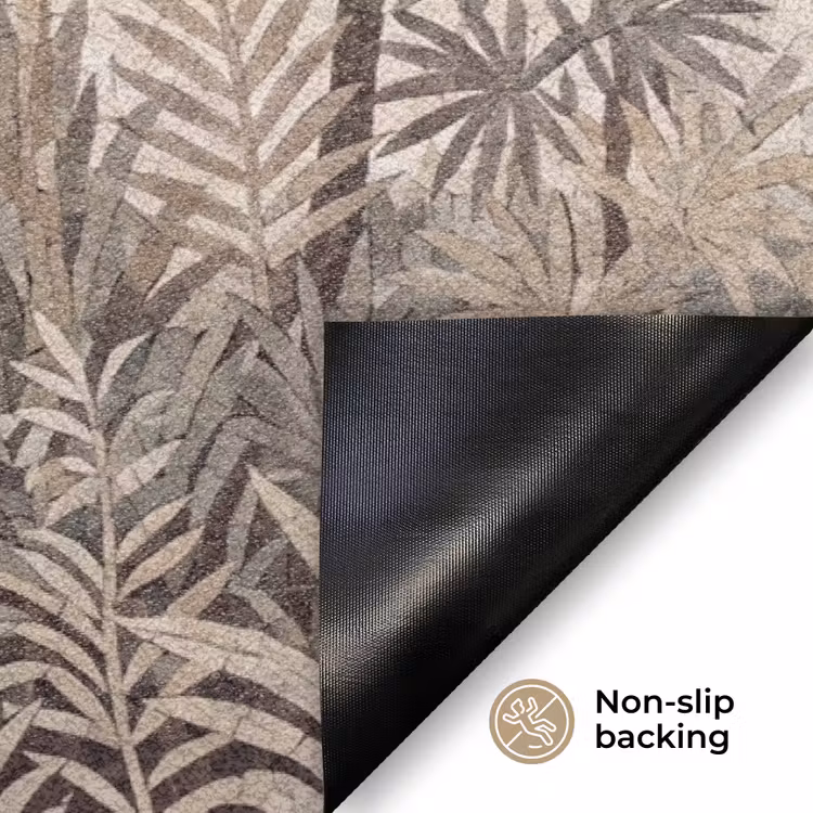 Natuur - Bladeren - Landschap - Mozaïek - Beige Deurmat klein -antislip_EN