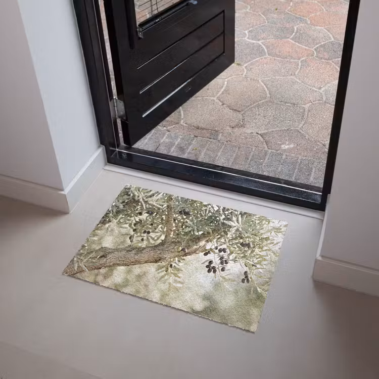 Doormat - Olive tree - branch - green - Olijfboom - tak - groen Deurmat klein