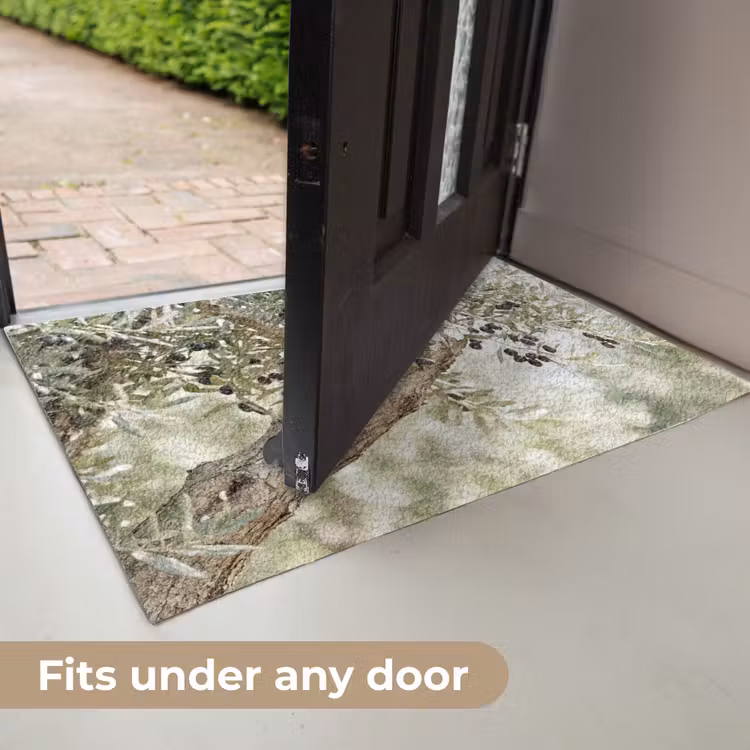 Doormat - Olive tree - branch - green - Olijfboom - tak - groen Deurmat klein