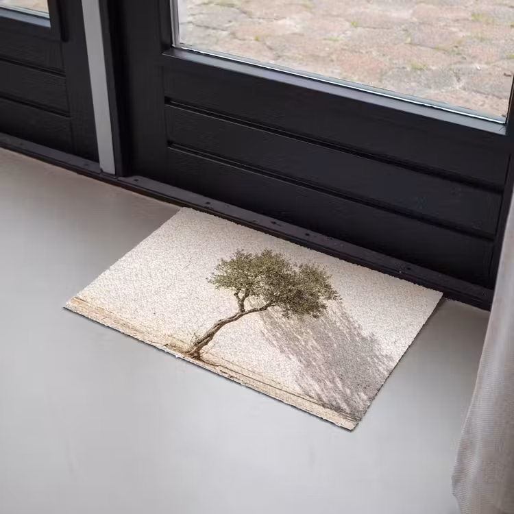 Doormat - Olive Tree - Wall - White - Olijfboom - muur - wit Deurmat klein