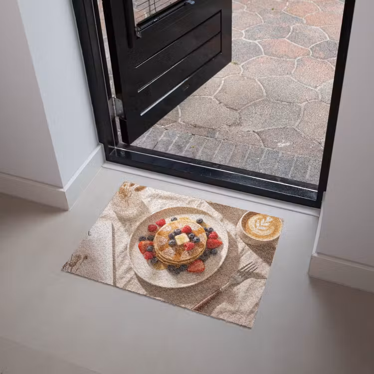 Pannenkoeken - Bessen - Ontbijt - Modern - Beige Deurmat klein -sfeer5