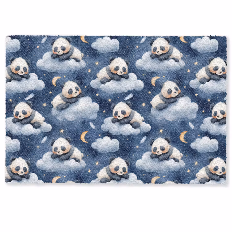 Panda's - Slapen - Blauw Deurmat klein 898 -zkaufland3d