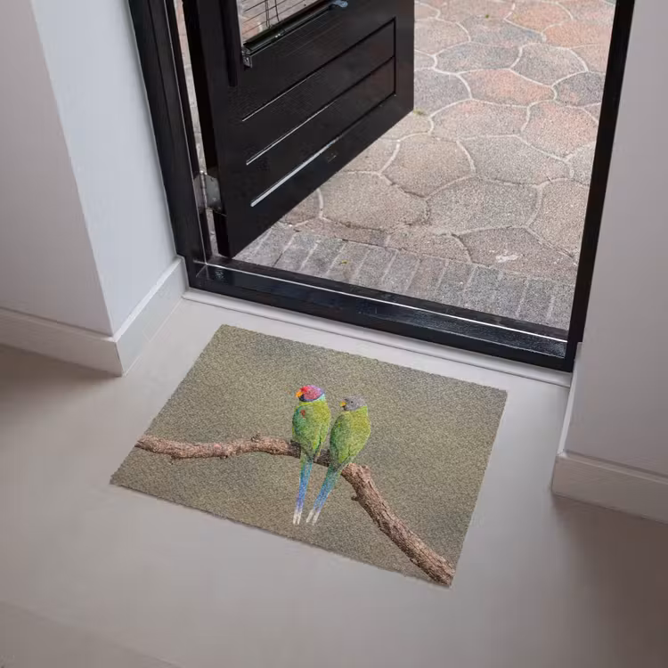 Papagaai - Tak - Natuur - Kleurrijk Deurmat klein -sfeer5