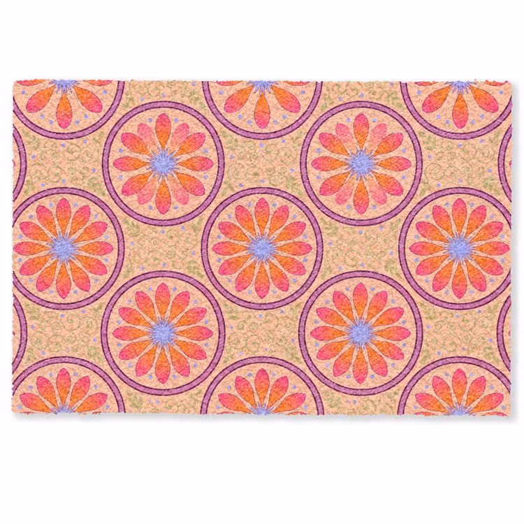 Patroon - Bloemen - Decoratief - Kleurrijk - Modern Deurmat klein -zkaufland3d