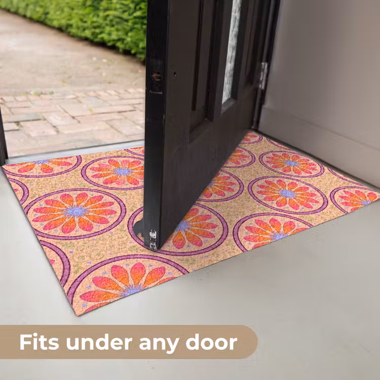Patroon - Bloemen - Decoratief - Kleurrijk - Modern Deurmat klein -USP_EN