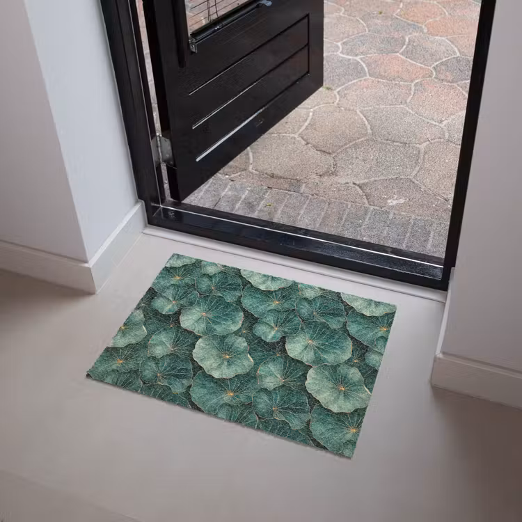 Patroon - Bladeren - Groen Deurmat klein 898 -sfeer5