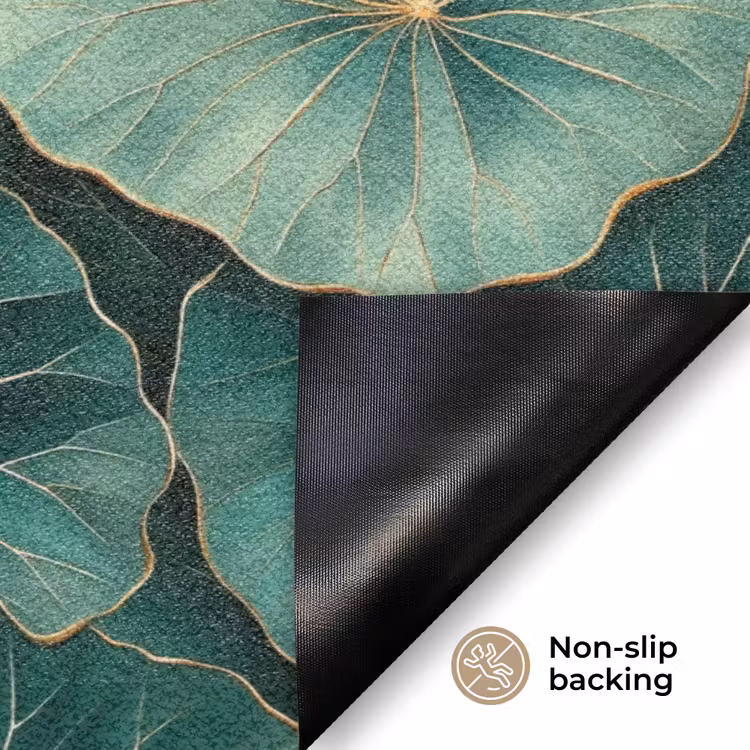 Patroon - Bladeren - Groen Deurmat klein 898 -antislip_EN