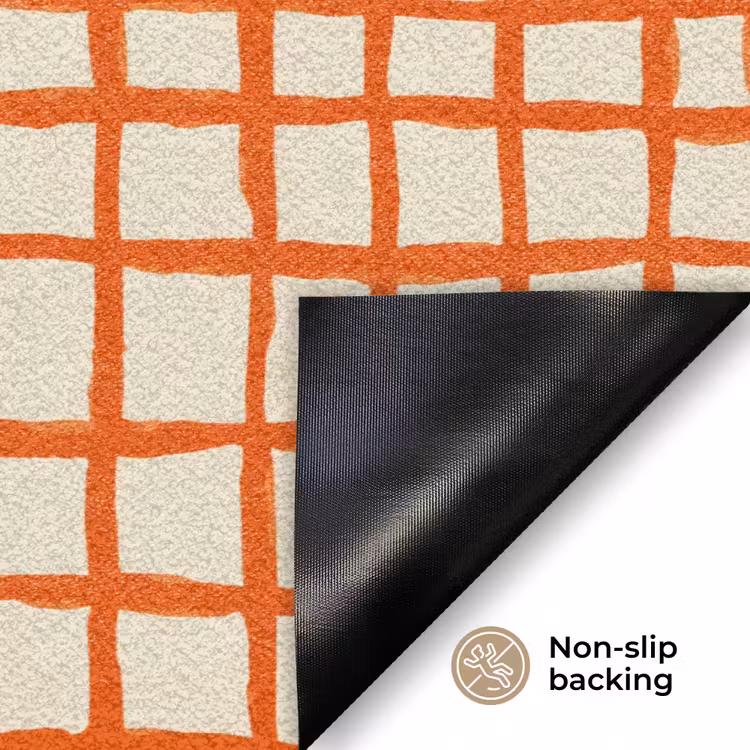 Patroon - Lijnen - Oranje Deurmat klein 898 -antislip_EN