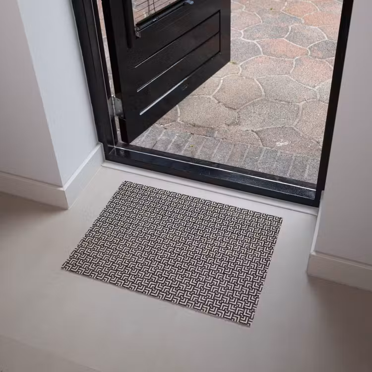 Patroon - Marmer - Zwart Deurmat klein 898 -sfeer5