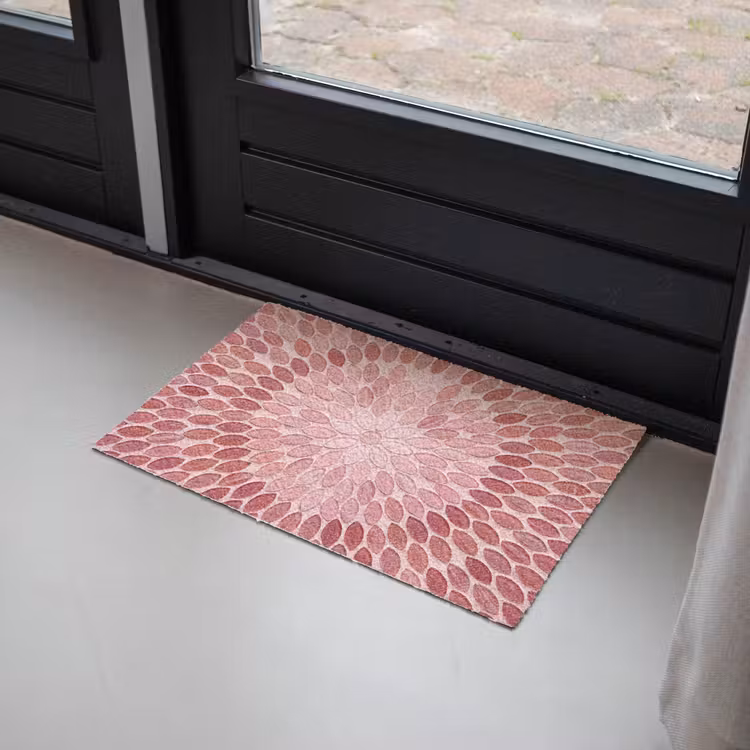 Patroon - Mozaïek - Ovaal - Abstract - Roze Deurmat klein -sfeer2