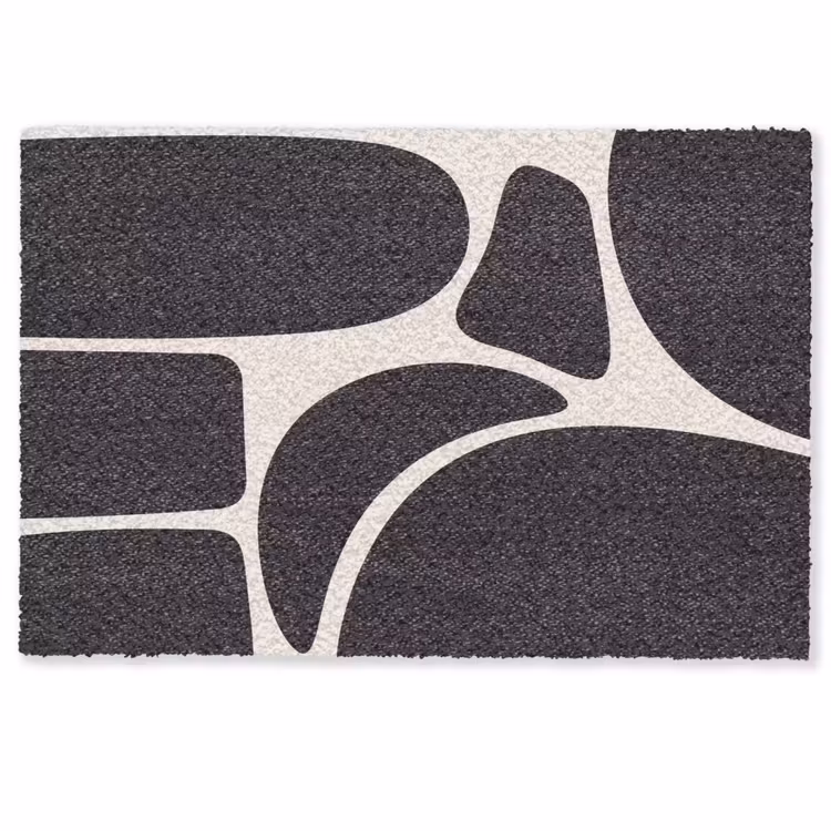 Doormat - Pattern - Organic - Black - Patroon - Organisch - Zwart Deurmat klein