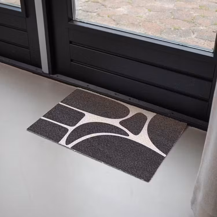 Doormat - Pattern - Organic - Black - Patroon - Organisch - Zwart Deurmat klein