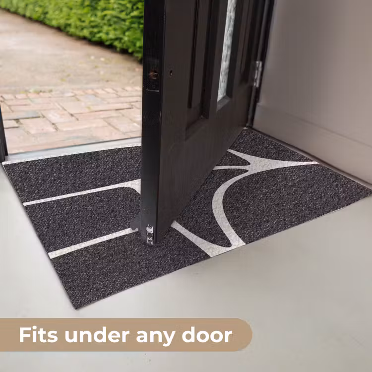 Doormat - Pattern - Organic - Black - Patroon - Organisch - Zwart Deurmat klein