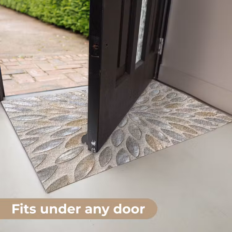 Patroon - Ovaal - Glanzend - Abstract - Beige Deurmat klein -USP_EN