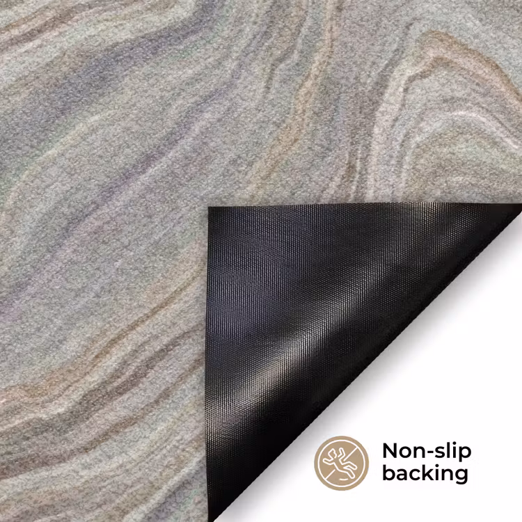 Patroon - Sereen - Paars - Groen Deurmat klein 898 -antislip_EN