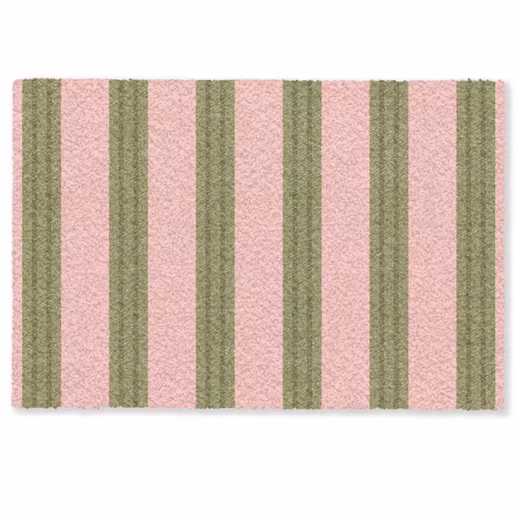 Patroon - Strepen - Abstract - Roze - Groen Deurmat klein -zkaufland3d