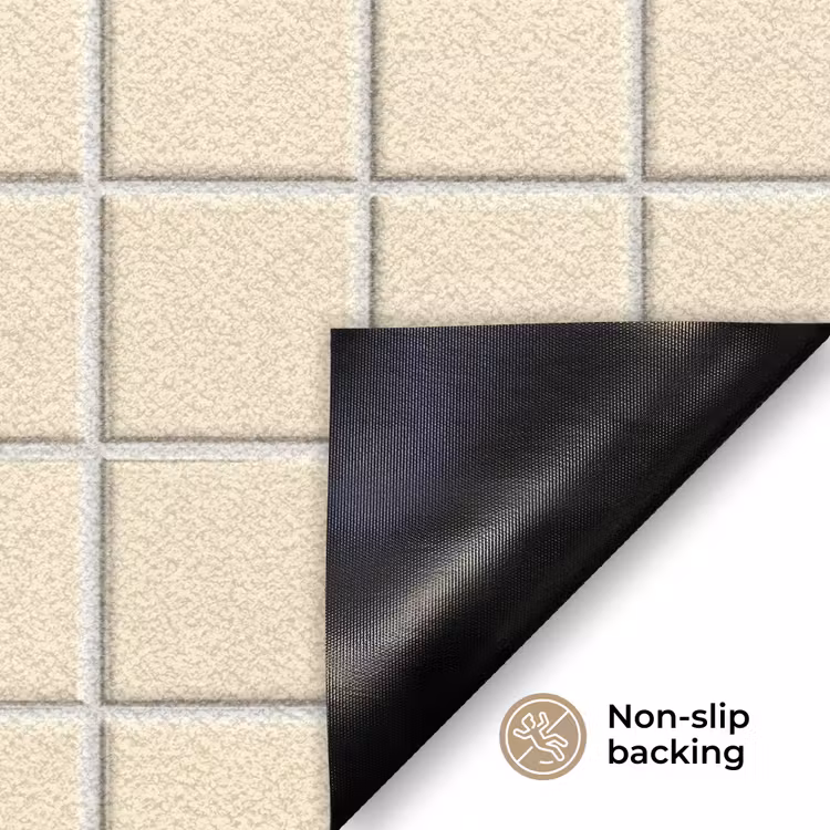 Patroon - Tegels - Gebroken - Wit Deurmat klein 898 -antislip_EN