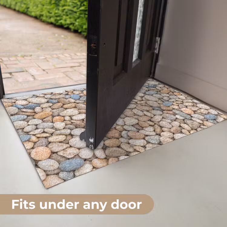 Kiezelstenen - Natuur - Textuur - Beige - Grijs Deurmat klein -USP_EN