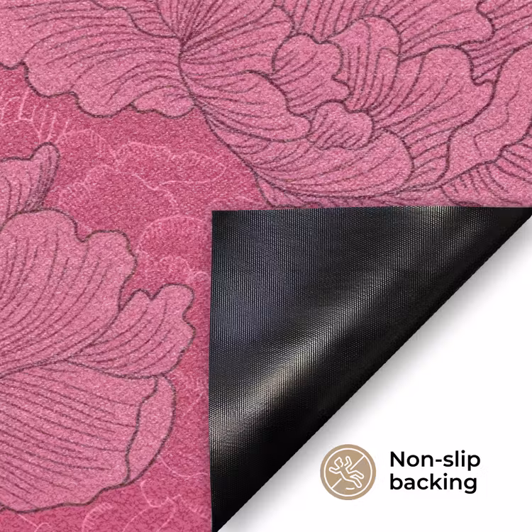 Pioenrozen - Energiek - Roze Deurmat klein 898 -antislip_EN
