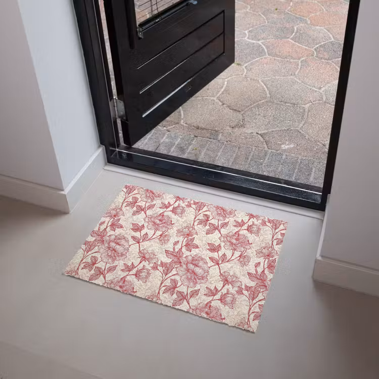 Pioenrozen - Modern - Rood Deurmat klein 898 -sfeer5