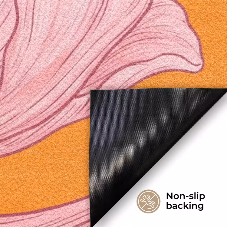 Doormat - Pink Flowers - Modern - Roze bloemen - Modern Deurmat klein