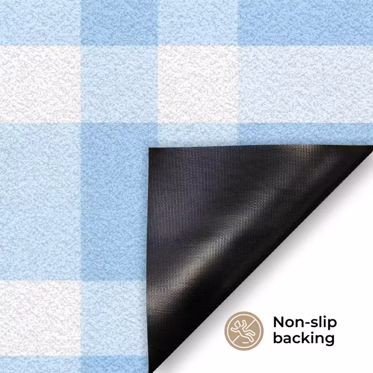 Ruit - Patroon - Blauw Deurmat klein 898 -antislip_EN