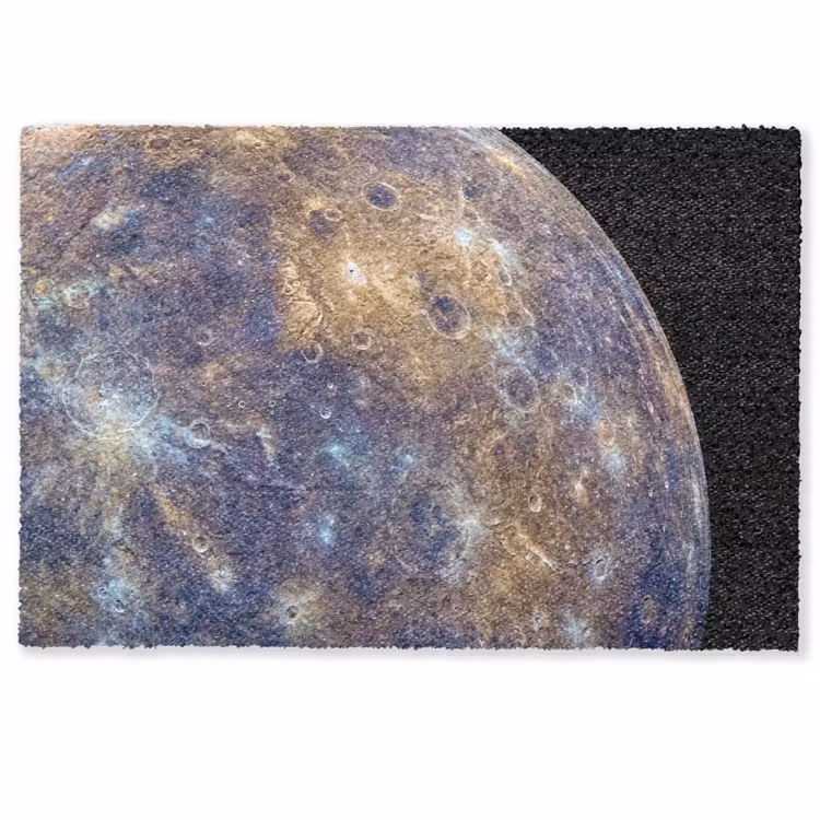 Doormat - Planet - Craters - Space - Planeet - Kraters - Ruimte Deurmat klein