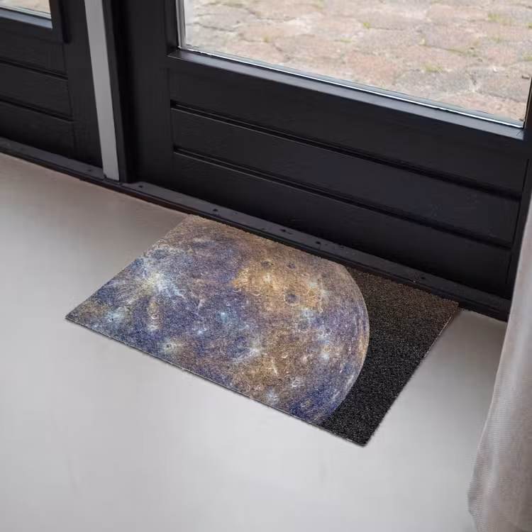 Doormat - Planet - Craters - Space - Planeet - Kraters - Ruimte Deurmat klein
