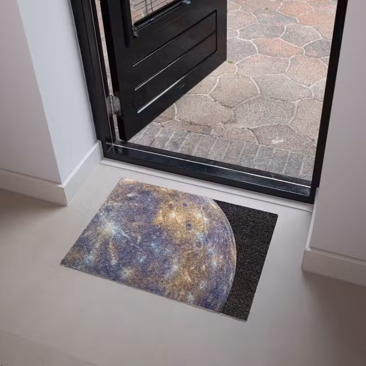 Doormat - Planet - Craters - Space - Planeet - Kraters - Ruimte Deurmat klein