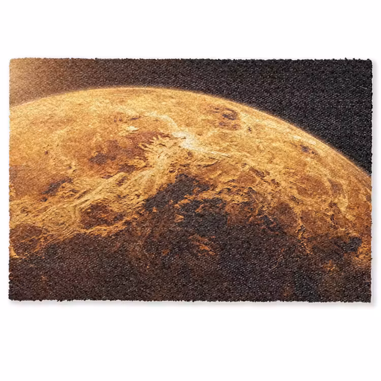 Doormat - Planet - Space - Orange - Planeet - Ruimte - Oranje Deurmat klein
