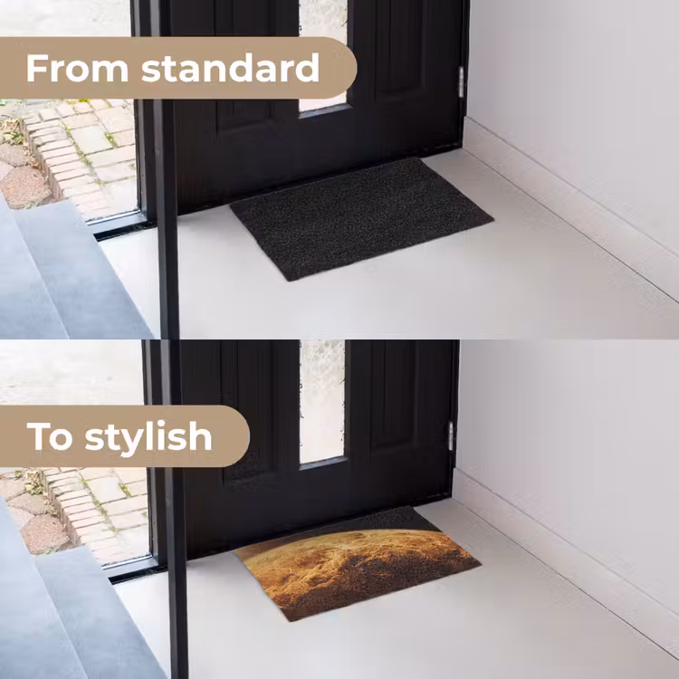 Doormat - Planet - Space - Orange - Planeet - Ruimte - Oranje Deurmat klein